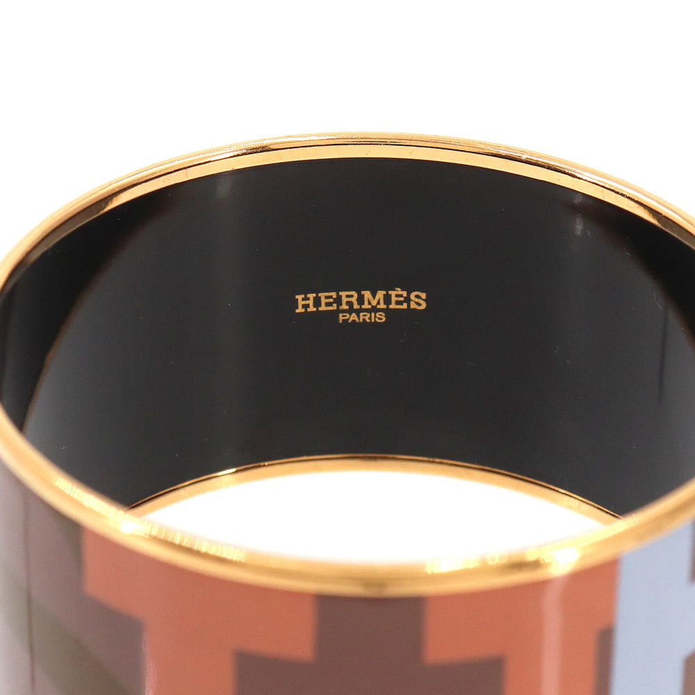 Hermes HERMES Email TGM Bangle Bracelet Brown Gold — New - Store Return