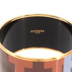 Hermes HERMES Email TGM Bangle Bracelet Brown Gold — New - Store Return