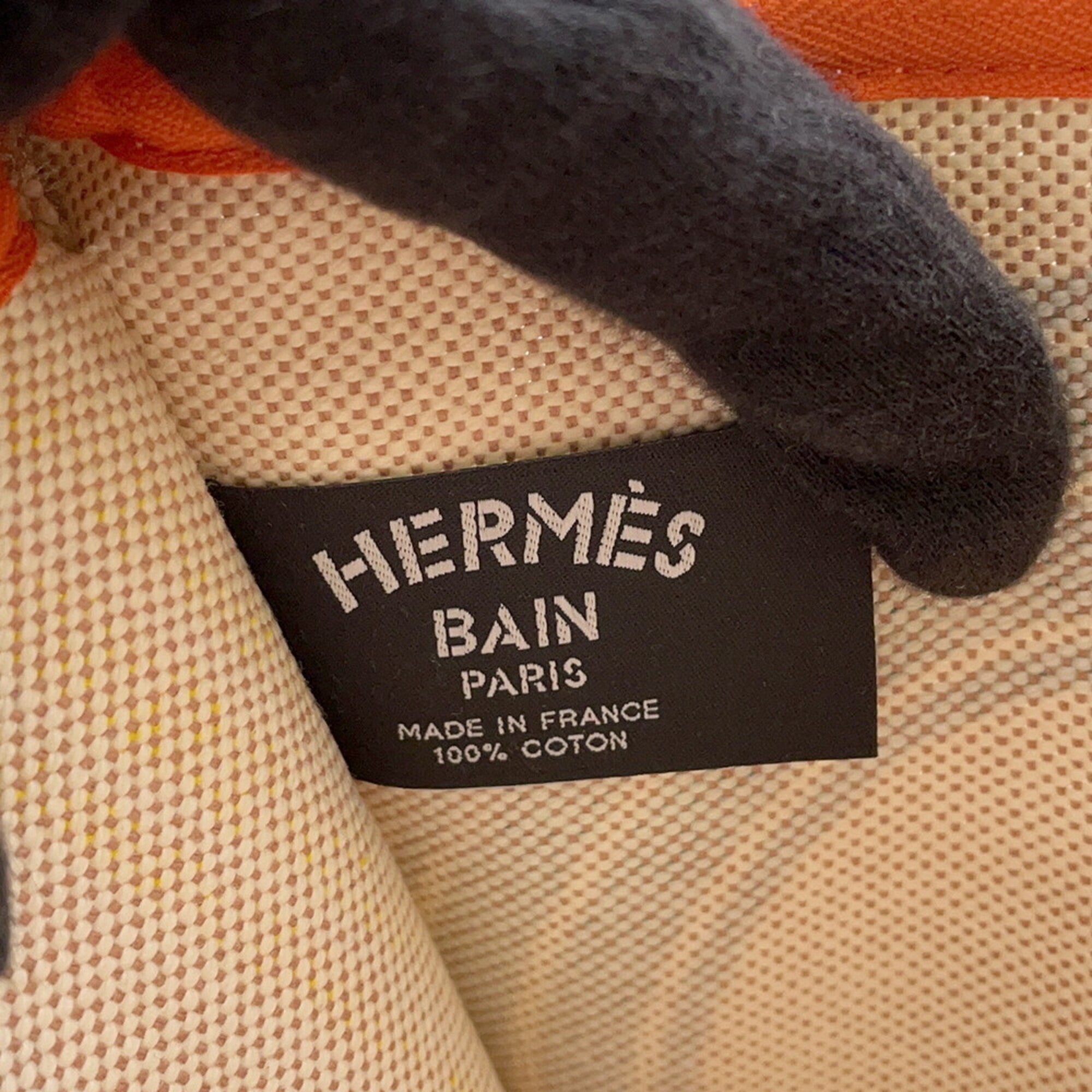 Hermes Flat Pouch Maillon Marin Cotton HERMES — Like New