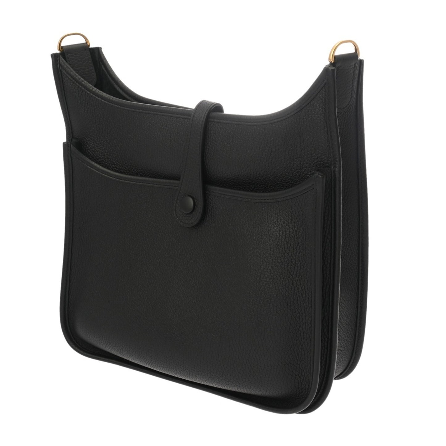 HERMES Evelyne 3PM Black Z Stamp (circa 2021) Unisex Taurillon Clemence Shoulder Bag