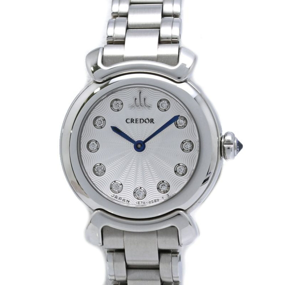 SEIKO Credor Linealux 11P Diamond GSTE803 1E70-0DV0 Women's Watch SS 40524 — Very Good