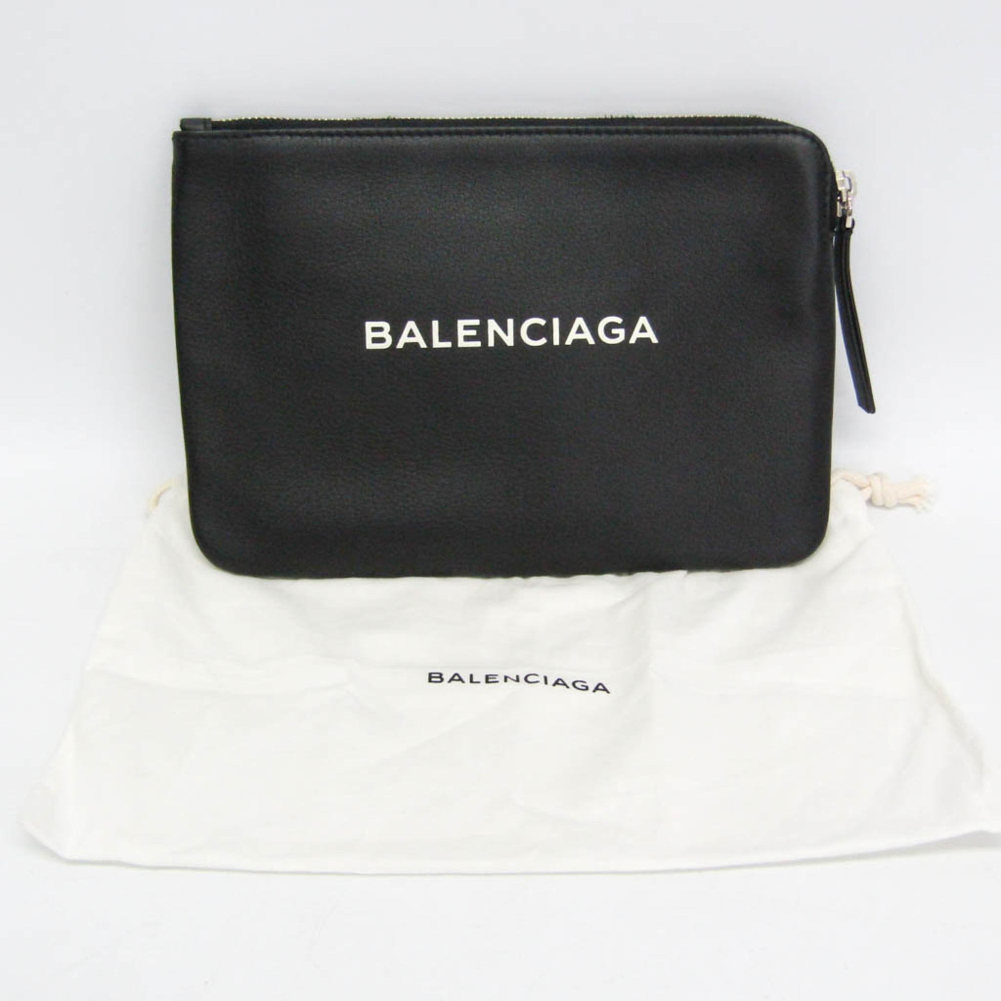 Balenciaga Everyday Pouch M 492465 Women,Men Leather Clutch Bag,Pouch Black — Like New