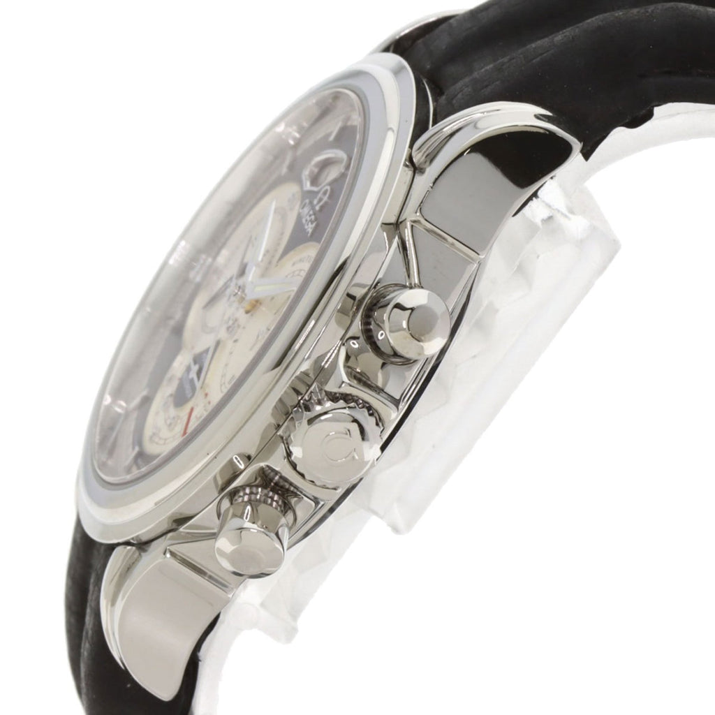 Omega De Ville Chronoscope Co-Axial Date Watch, Stainless Steel and Leather, Men's, 20230410