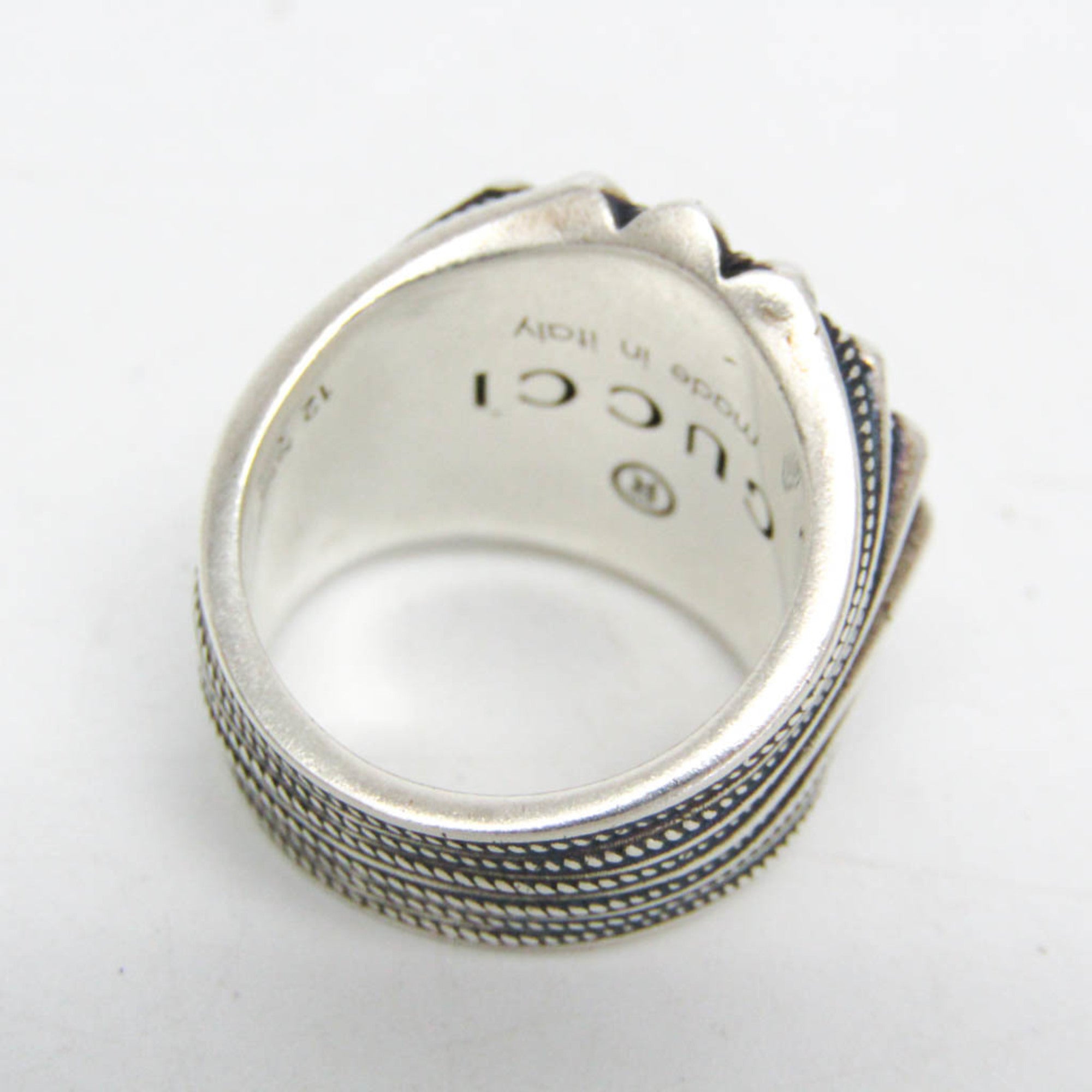 Gucci Interlocking G 728399 Silver Fashion Band Ring Silver — Like New