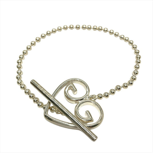 Gucci Double G Heart Bracelet in Sterling Silver (SV925) - 14.6g, Women's