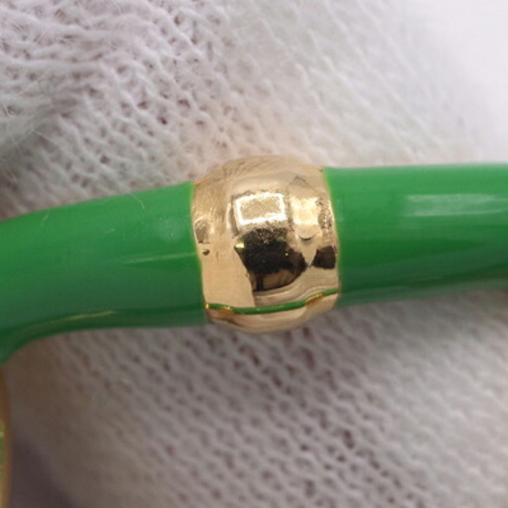 Bottega Veneta Paraquito Ring 666044, Gold, SV, Sterling Silver 925, Enamel, Green, Women's — Like New