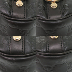 Like new Gucci Abbey Guccissima 13078 one-shoulder bag in black leather. 0282 GUCCI — Like New