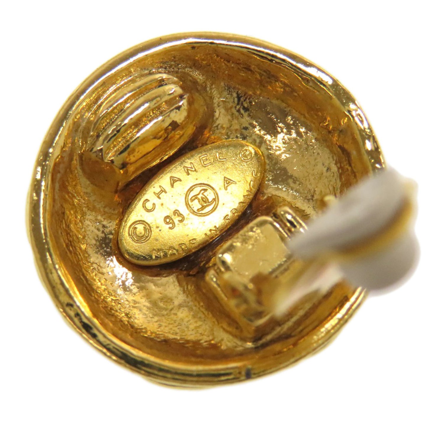 CHANEL Matelasse Coco Button Earrings for Women