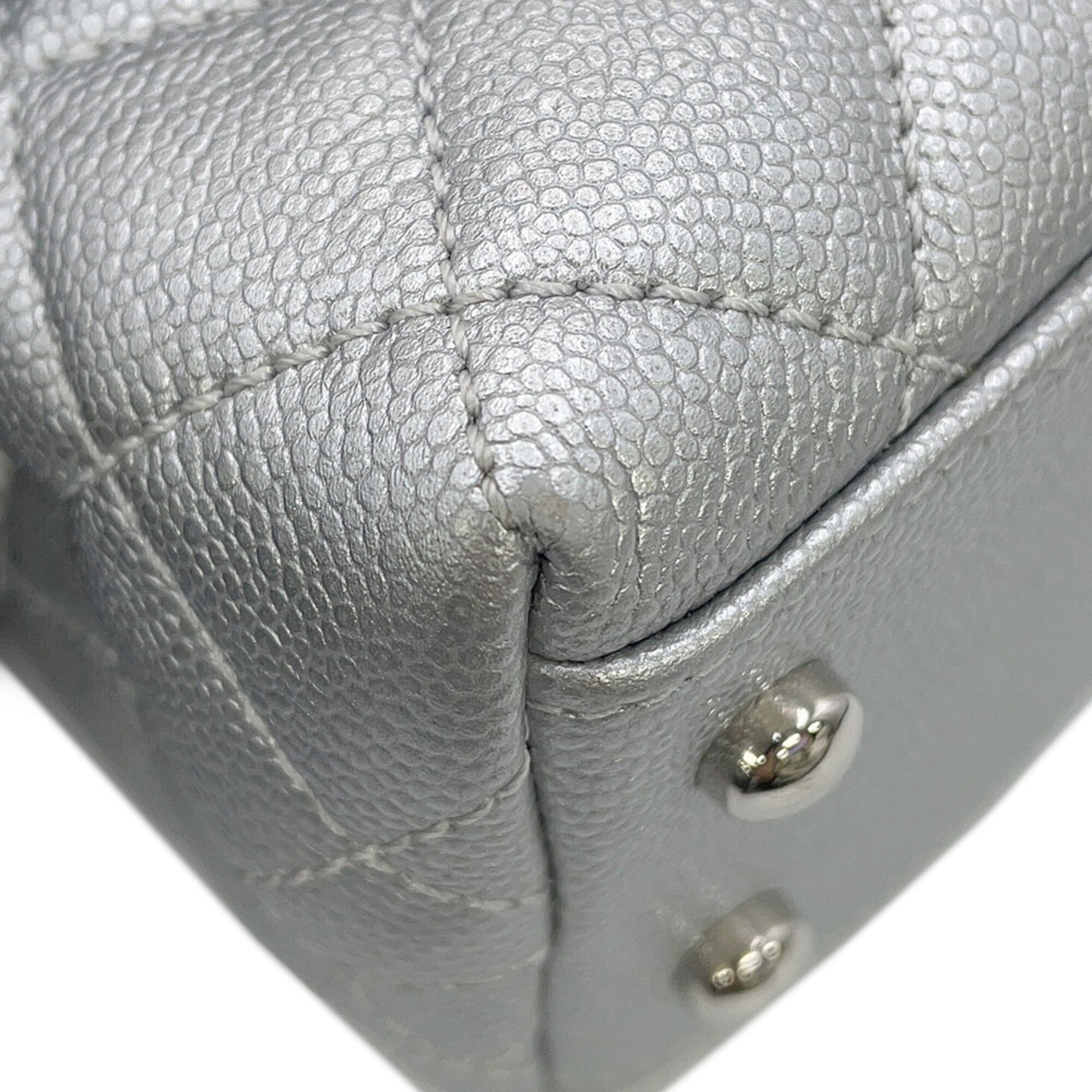 Chanel handbag, Coco Mark, Matelassé, Handle, XXS, Caviar Skin, AS2215, CHANEL 2-way women's — Like New