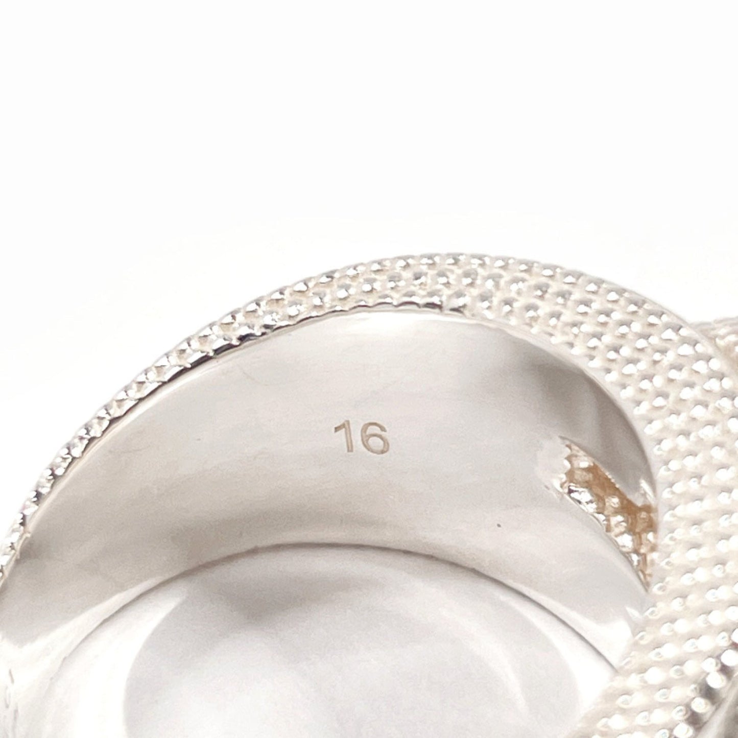 GUCCI Interlocking G Ring, 925 Sterling Silver, Size 15, Men's