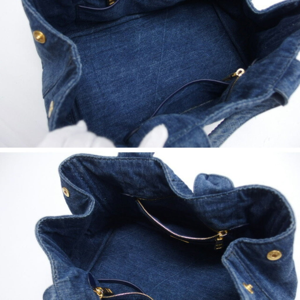 Prada Canapa Tote Bag, Medium, Avio (Indigo)