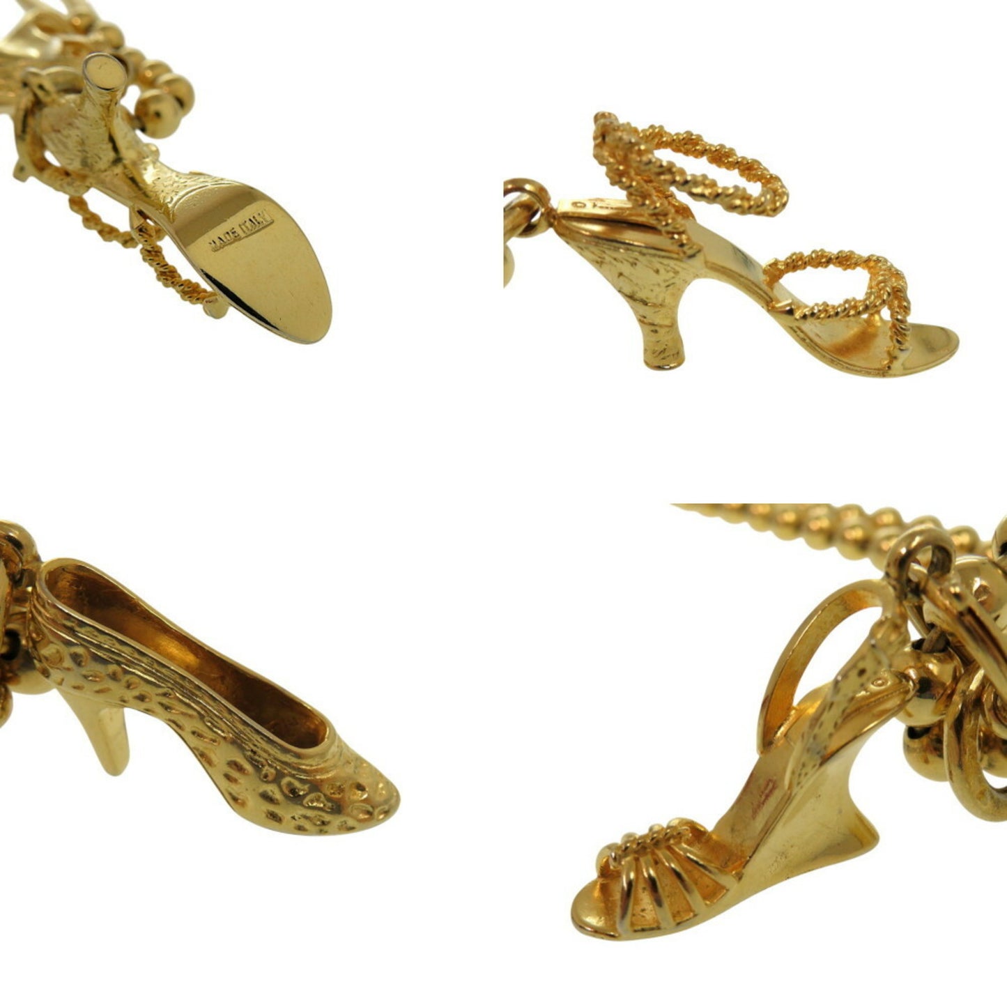 Salvatore Ferragamo long heel necklace in GP gold, 1348.