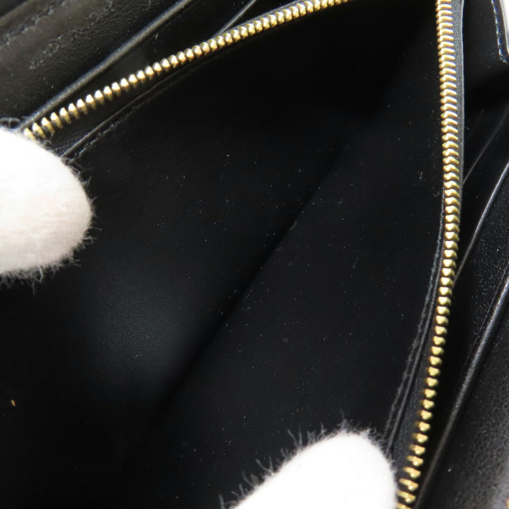 CELINE Round Long Wallet Leather Women's