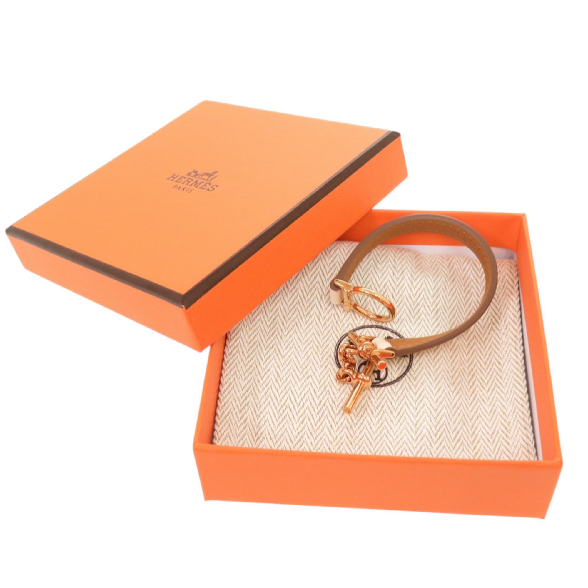 Hermes Croisière Veau Swift Nata Rose Gold Hardware K Stamp (Made in 2025) Bracelet Accessory 0331 HERMES — Like New