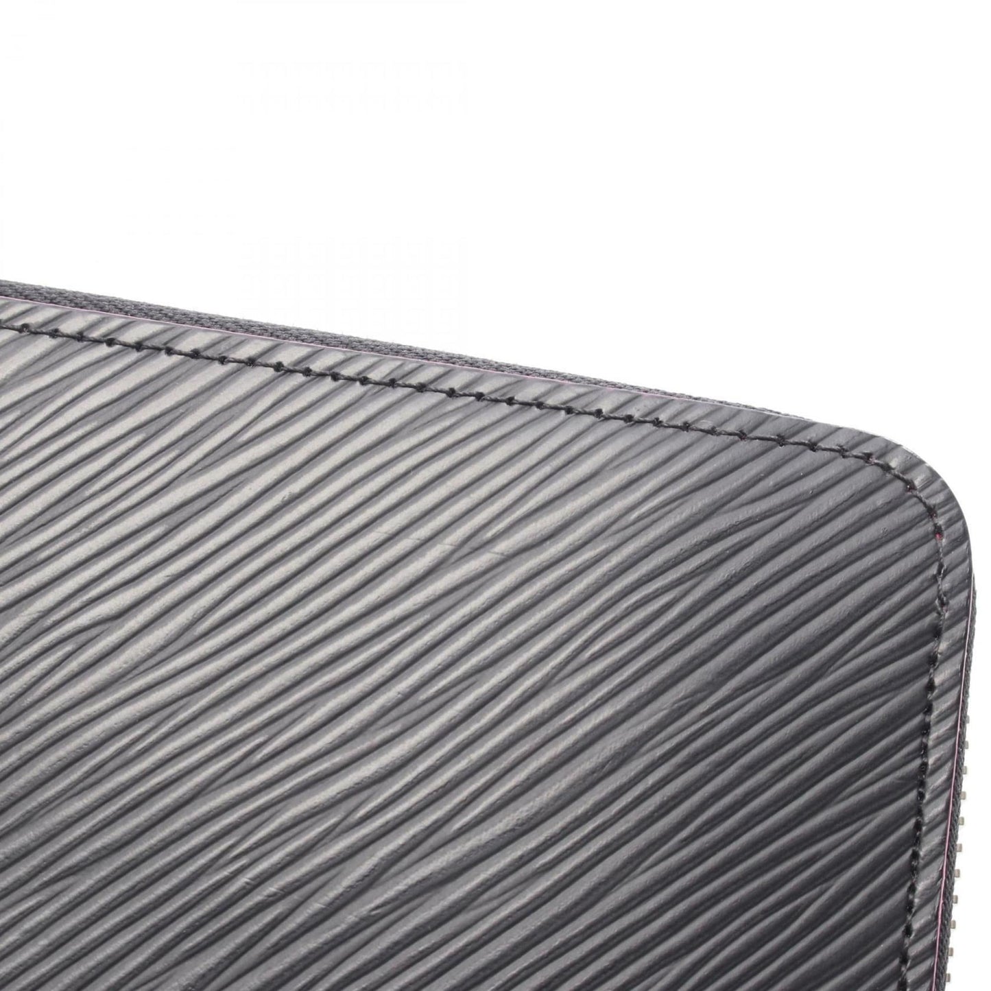 Louis Vuitton Zippy Wallet Epi Leather Noir Hot Pink Round Long Women's Black and M64838