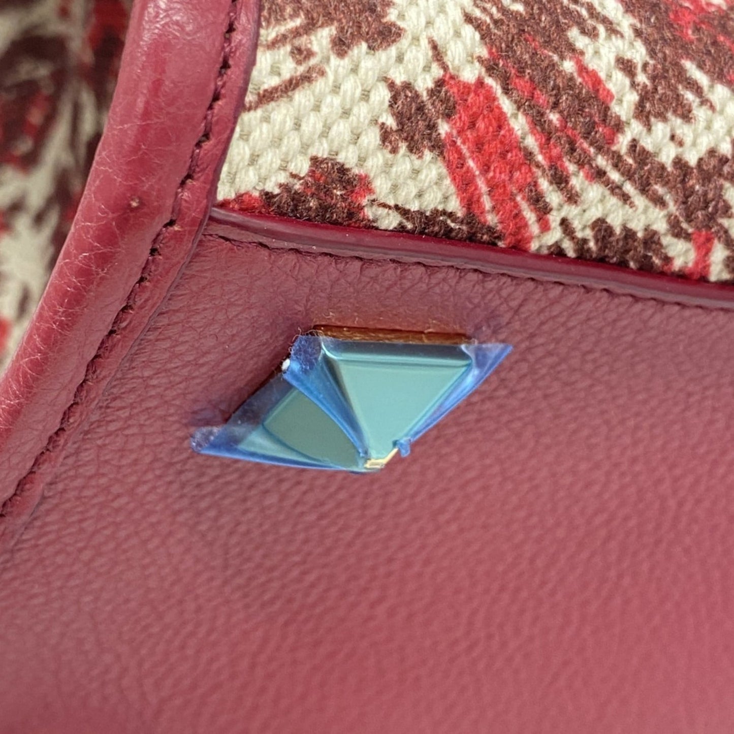 Salvatore Ferragamo Gancini Tote Bag, Bordeaux Canvas and Leather, 2-Way Bag for Women, P1926603