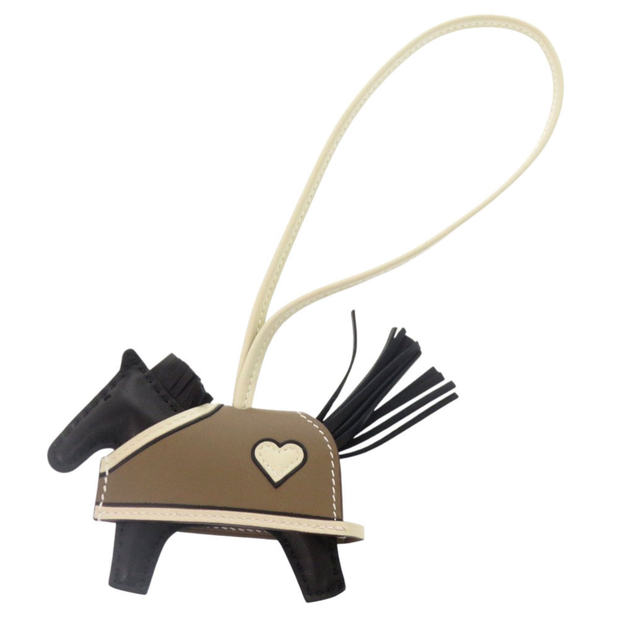 Hermes Robeau Coeur PM, Agneau Milo, Veau Swift, Black, K stamp (2025 production), Accessory, Bag Charm, 1635 HERMES — Like New