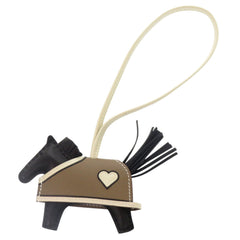 Hermes Robeau Coeur PM, Agneau Milo, Veau Swift, Black, K stamp (2025 production), Accessory, Bag Charm, 1635 HERMES — Like New