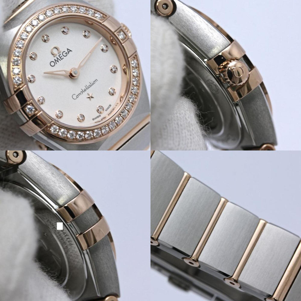 OMEGA Constellation Manhattan Diamond Bezel 131.25.25.60.52.001 Women's Watch SS x 18K Sedna Gold 40504 — Like New