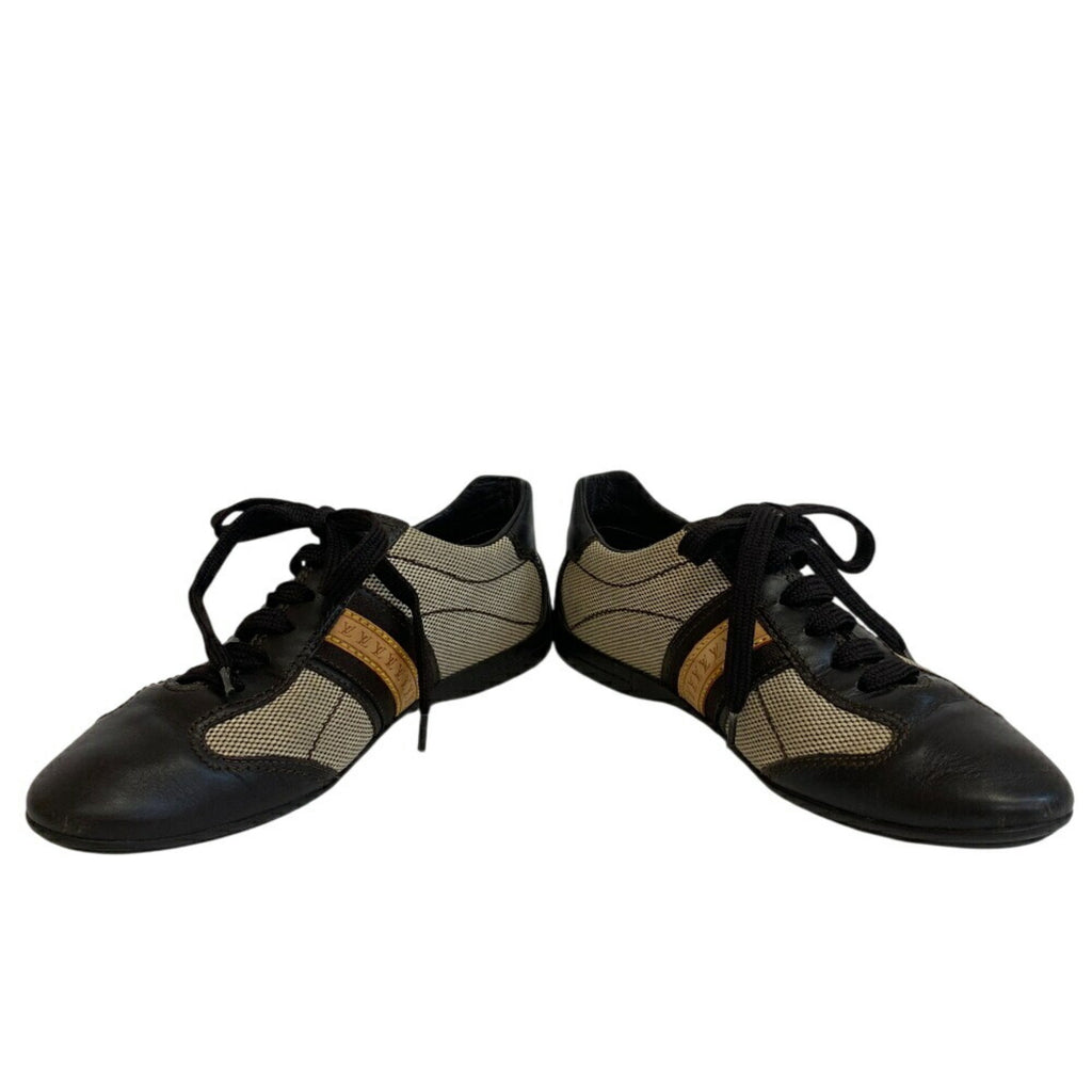 LOUIS VUITTON 22 620377 Rubber Sole LV Sneakers Brown Women's