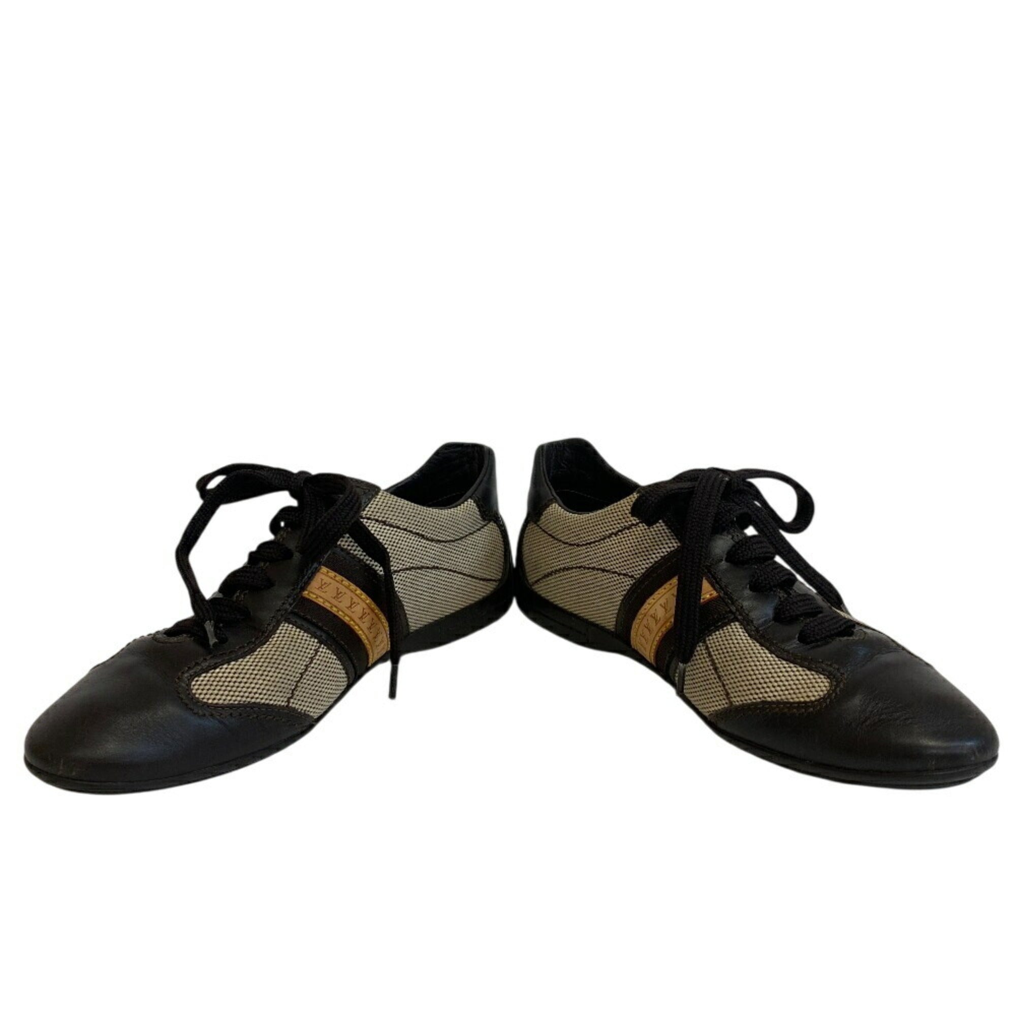 LOUIS VUITTON 22 620377 Rubber Sole LV Sneakers Brown Women's