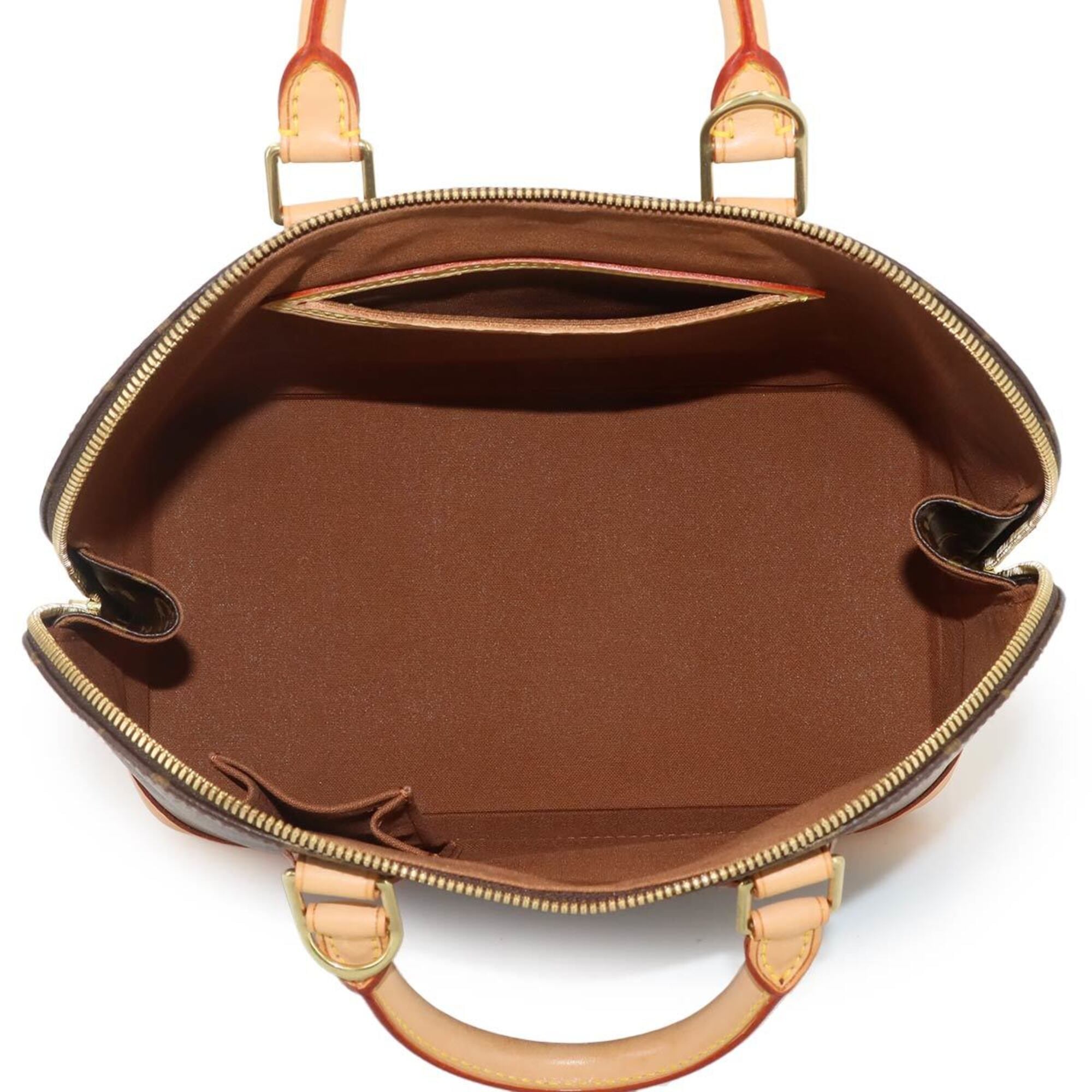 Louis Vuitton Monogram Alma Handbag, Brown, M51130, Gold Hardware — Like New
