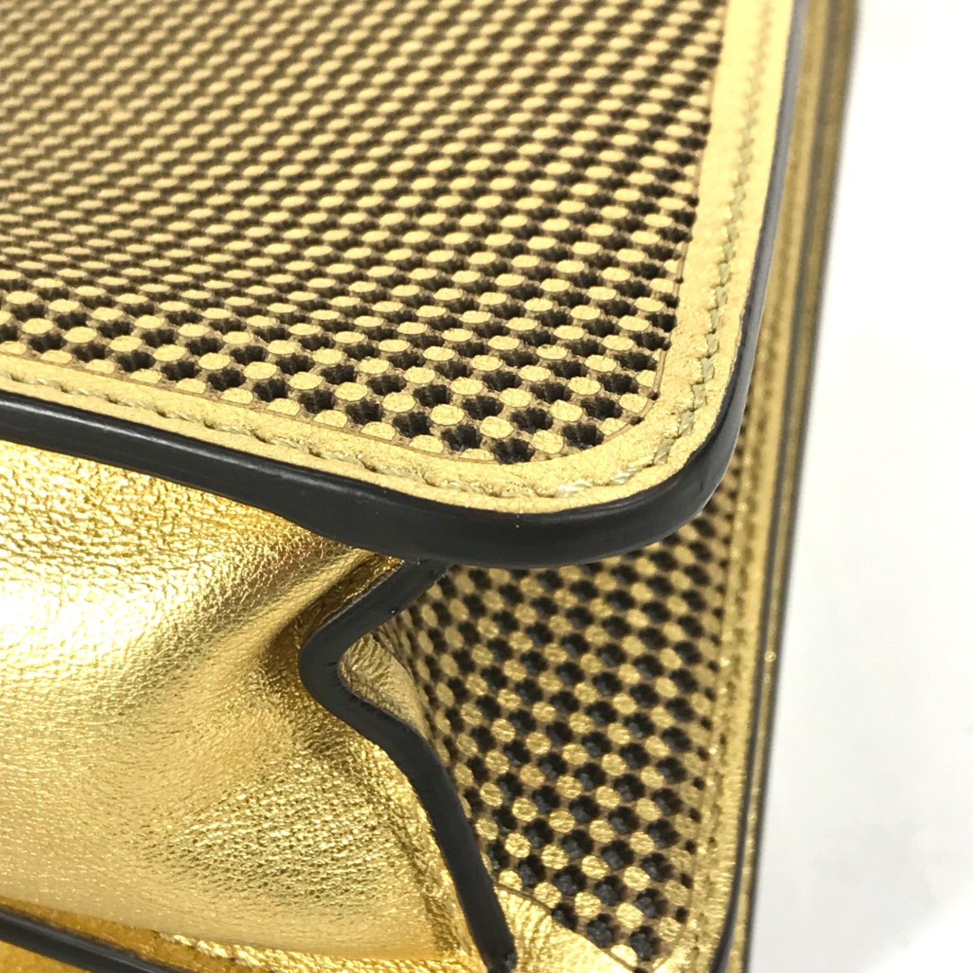 Fendi 8BN321 Versace VERSACE collaboration 2WAY Shoulder Bag Hand Bag Gold pink — Like New