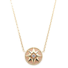 Christian Dior Rose des Vents Necklace, Pink Opal and Diamond, 18K Gold, Women's, 295853 — Like New