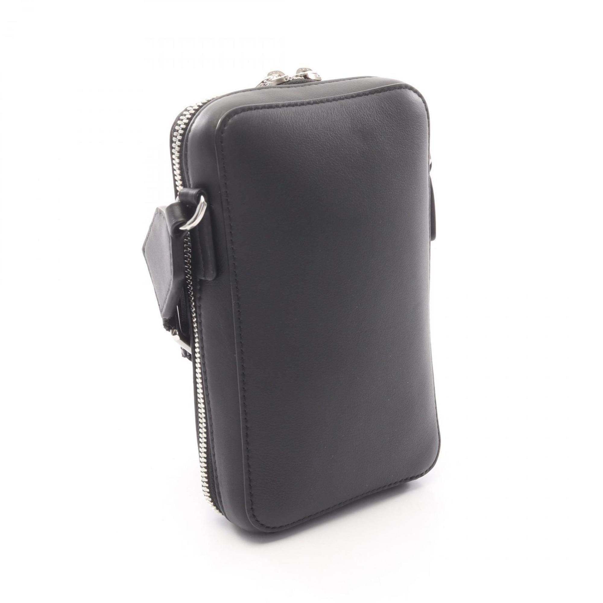 LOEWE Vertical Crossbody Pocket Shoulder Bag, Leather, Men's, Black, C565S59X01