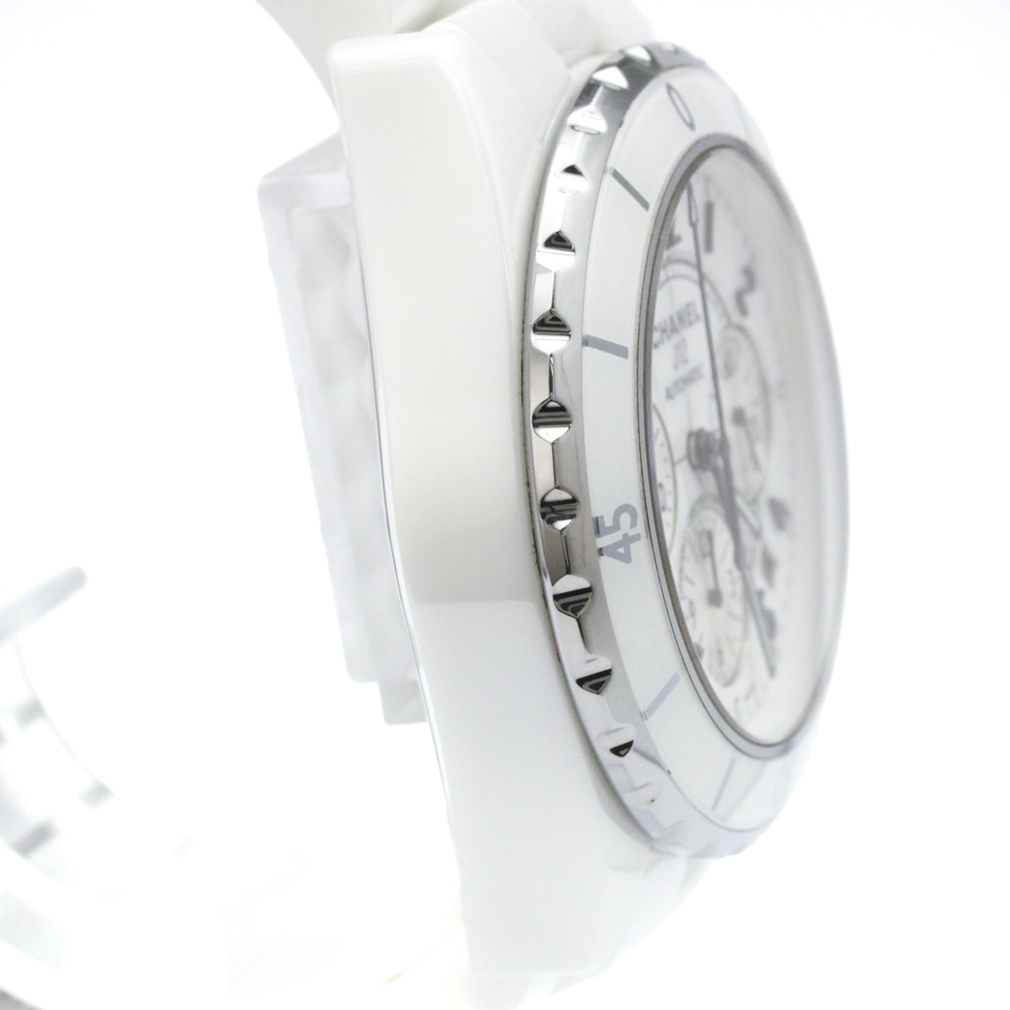 CHANEL J12 Chronograph Ceramic Automatic Mens Watch H1007 Polished — Very Good