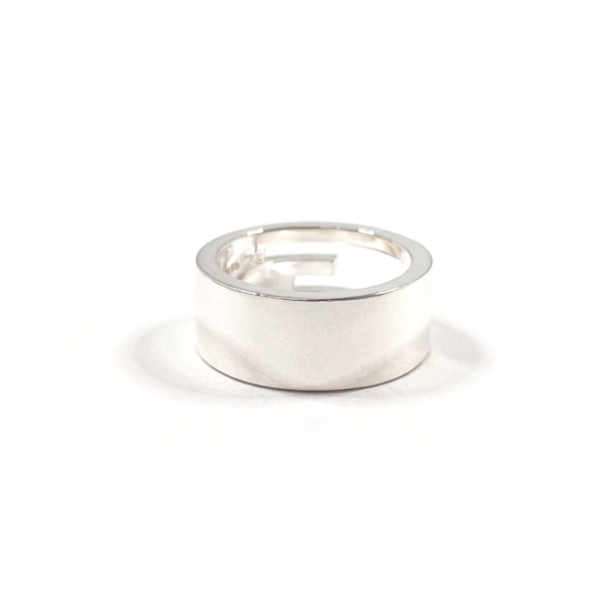 GUCCI Branded Cutout G Ring, Sterling Silver 925, Size 11, Silver, Women's — Like New