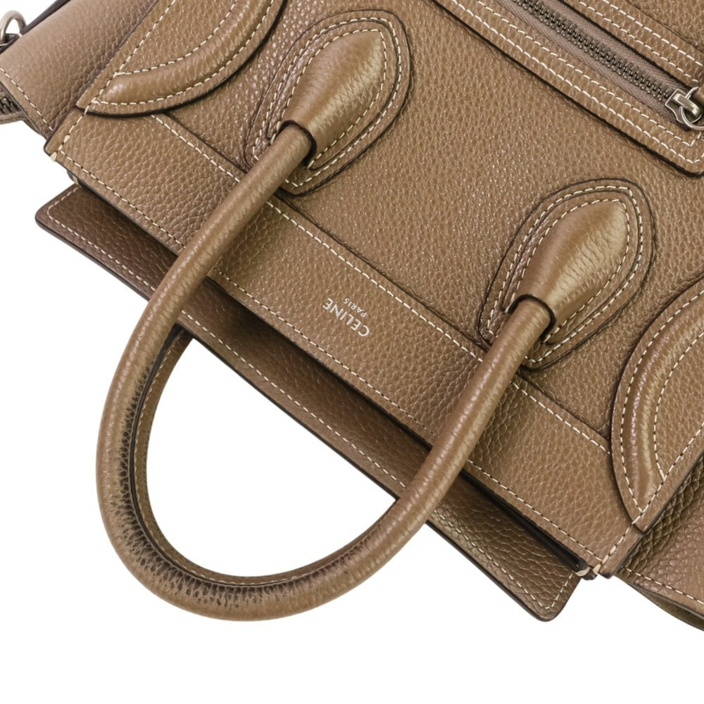 Excellent condition Celine Luggage Nano Shopper 2-way bag in brown. Women's. Luxs Pre-owned Brand — Like New