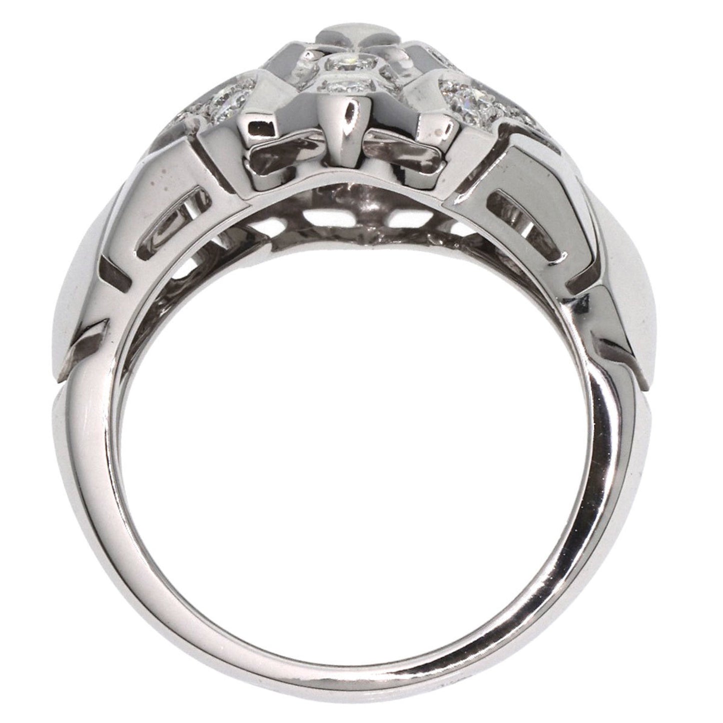 CHANEL Sur Signe du Lion Diamond Ring in 18K White Gold for Women