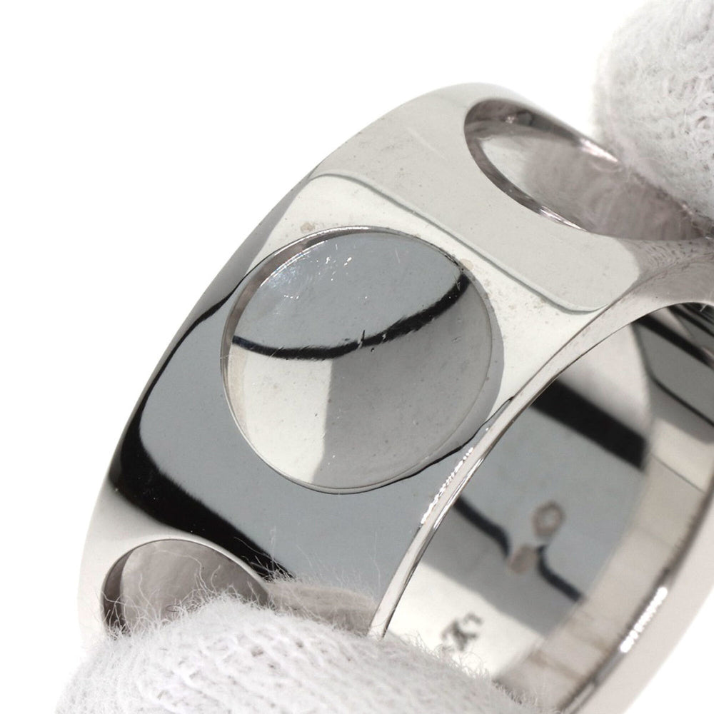 Louis Vuitton Grand Bague Empreinte Diamond Ring #53, 18K White Gold, Women's — Like New