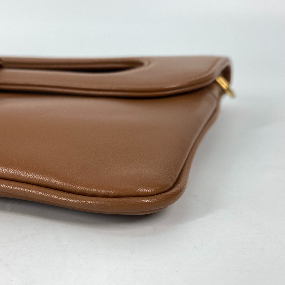 CHRISTIAN DIOR M8641UBBU Clutch Bag CD 3WAY ChainShoulder Bag Hand Bag Brown — Like New