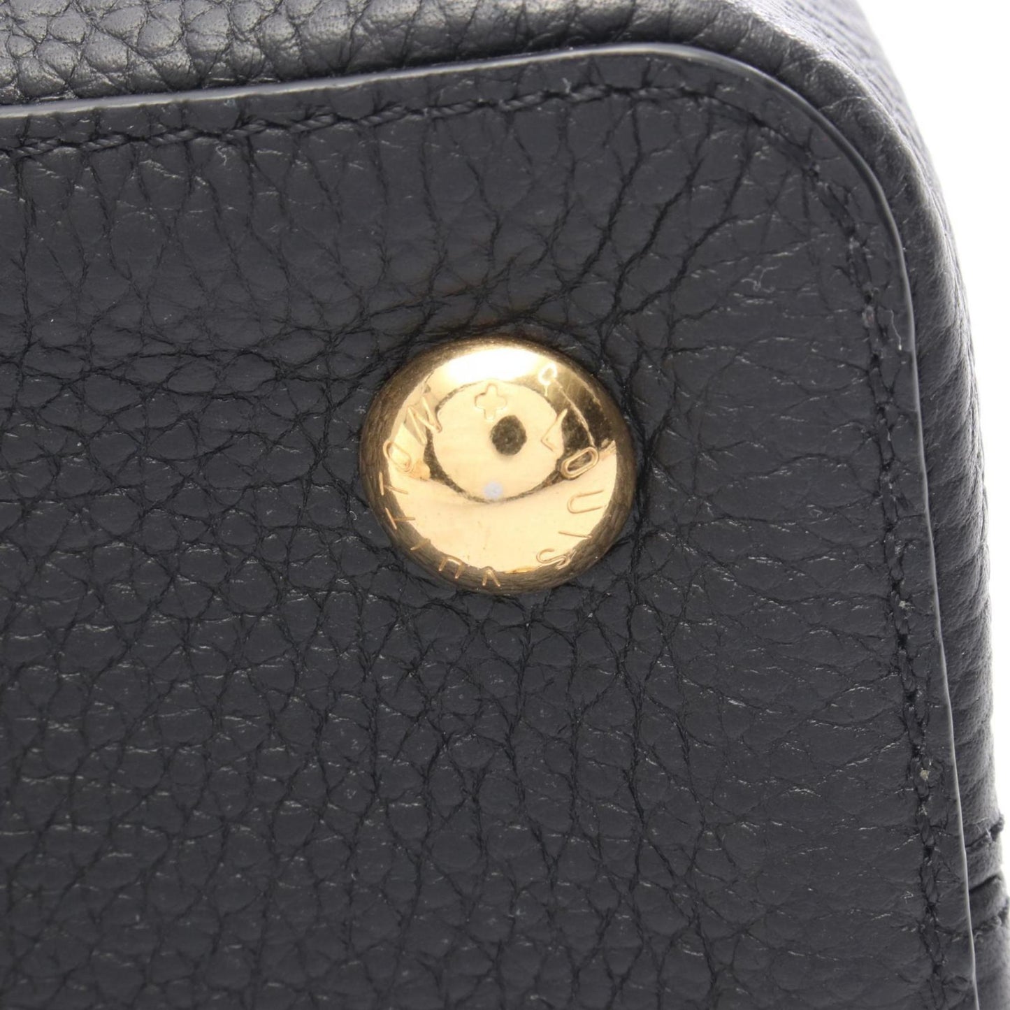 Louis Vuitton Capucines PM Parnassaire Line Noir Handbag, Taurillon Leather, Women's, Black, M54663