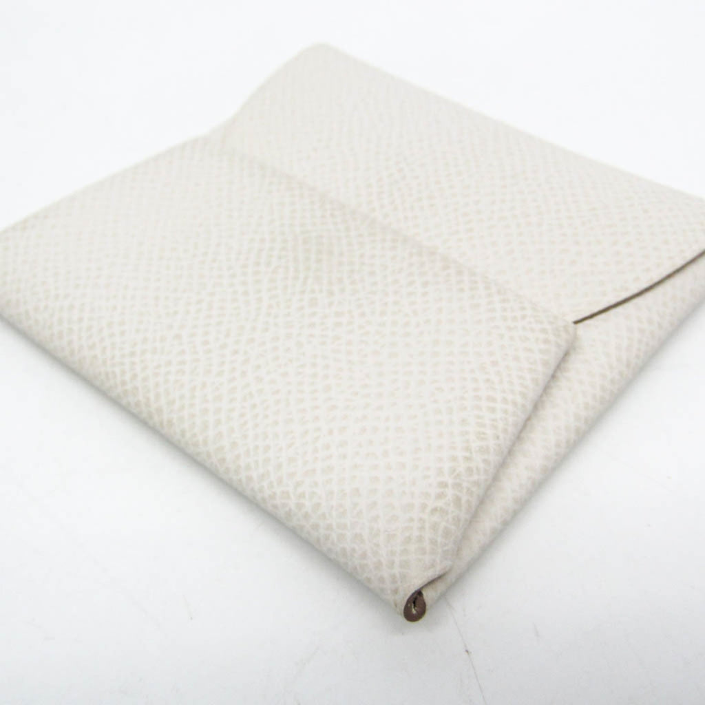 Hermes Bastia Women,Men Epsom Leather Coin Purse/coin Case White
