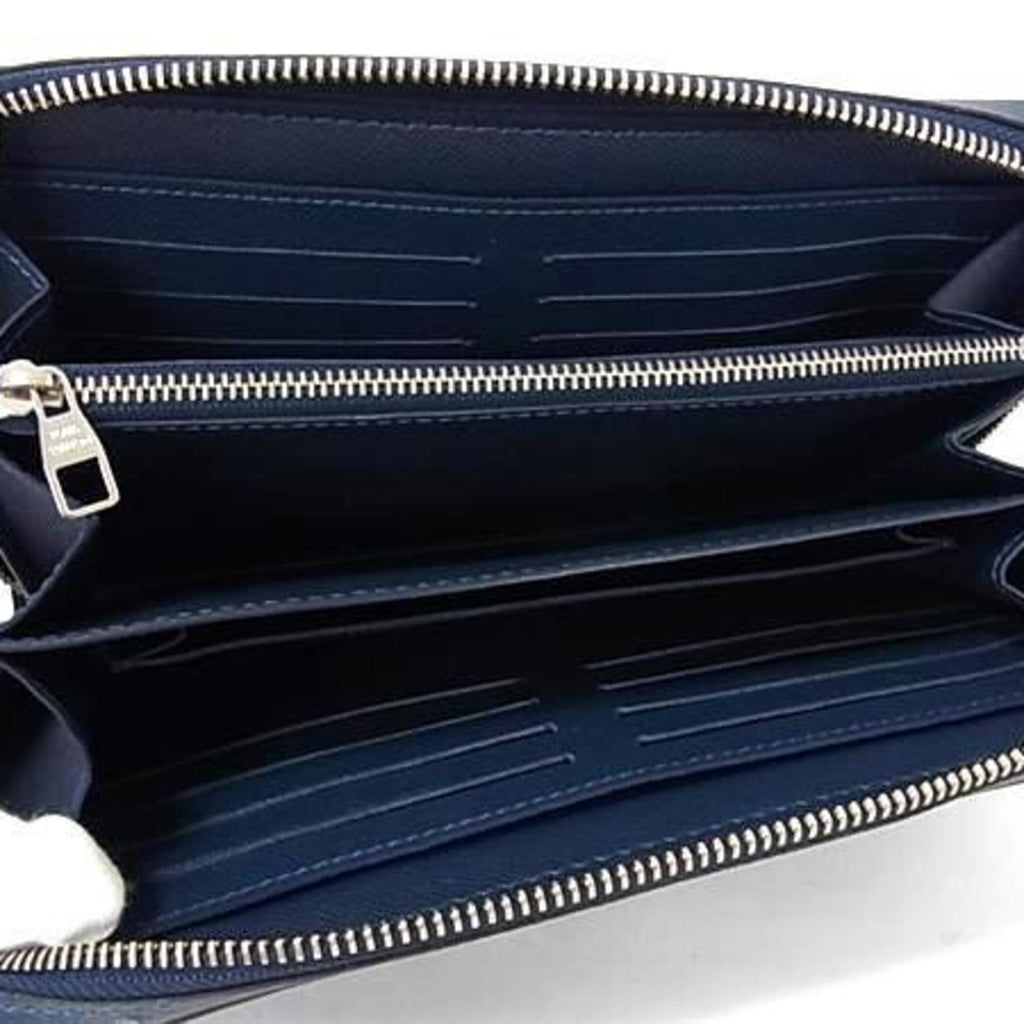 LOUIS VUITTON Zippy XL Wallet M44276 Blue Marine (Navy) Taiga Men's Round Long