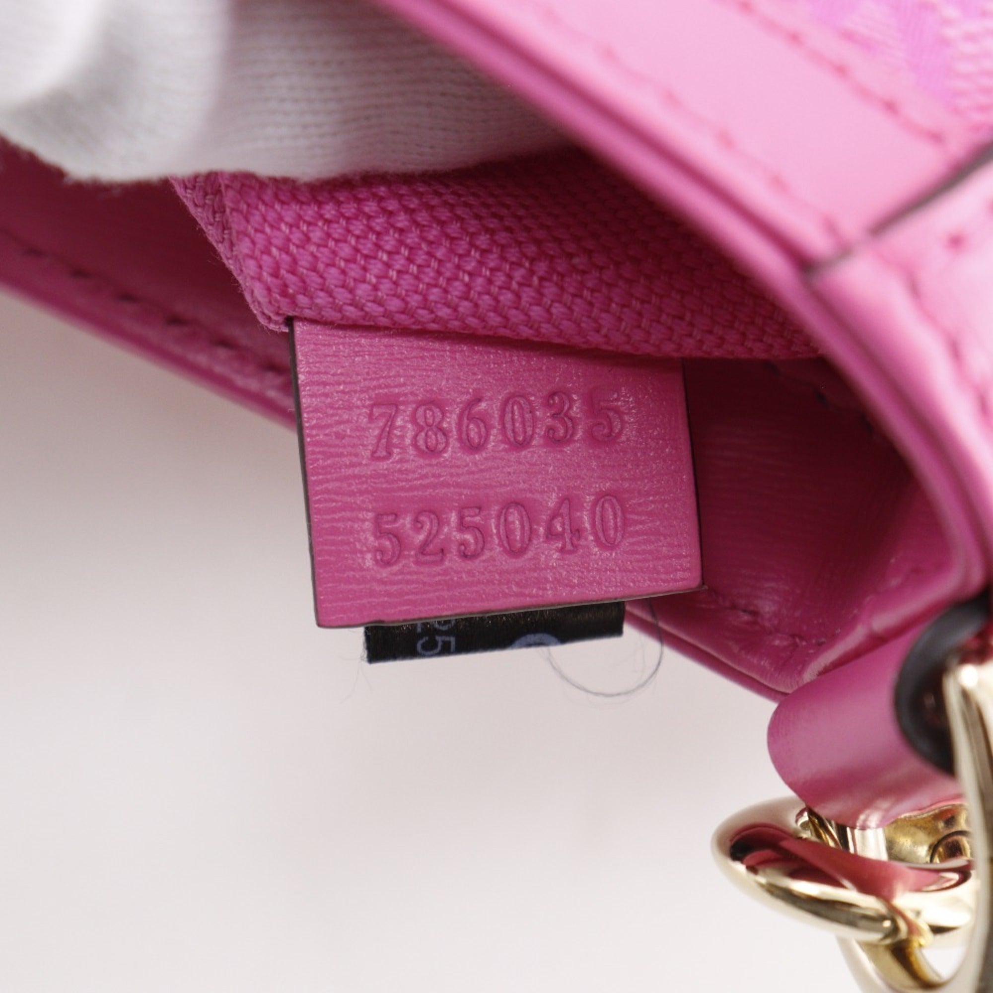 Gucci Moonside Mini Shoulder Bag 786035, GG Canvas, Pink, Zippered, Women's — Like New