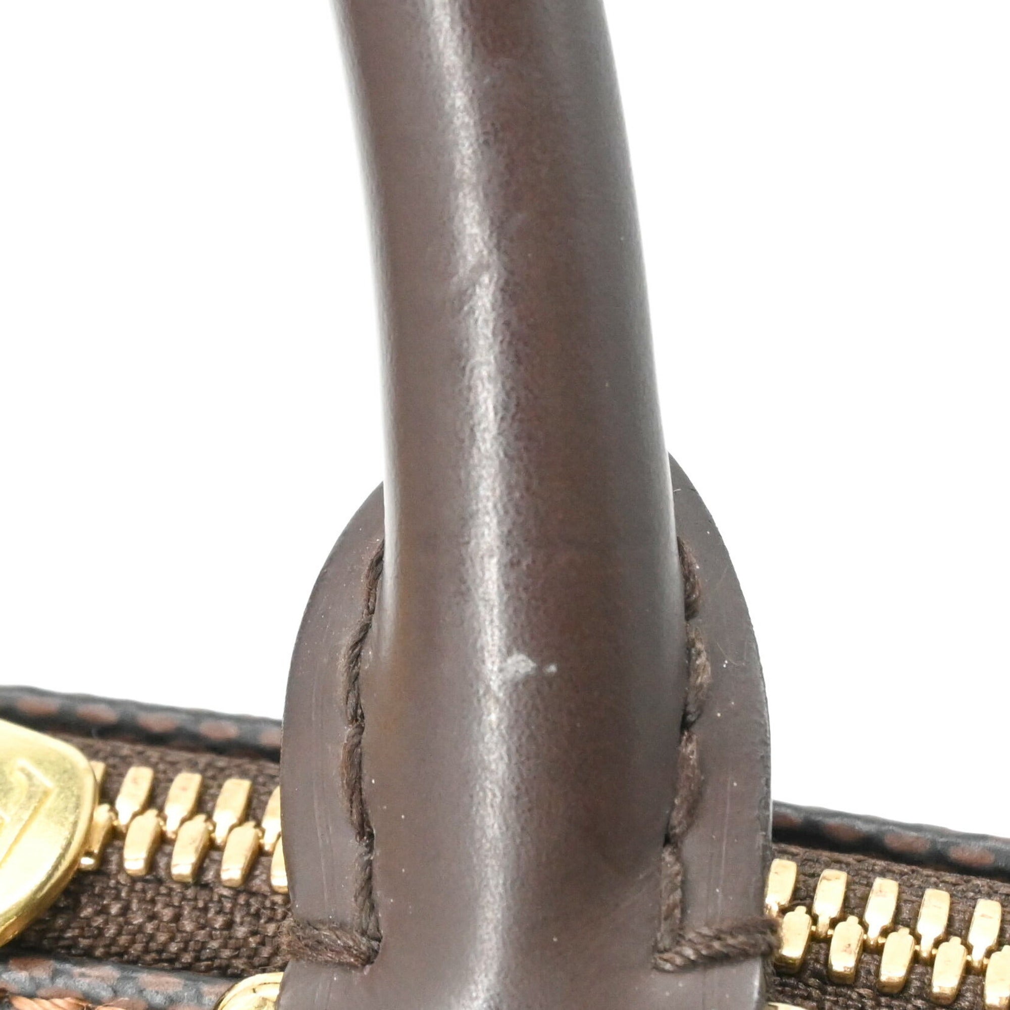 LOUIS VUITTON Alma Damier Ebene Handbag, Brown, N51131 — New - Store Return