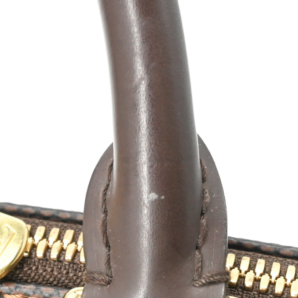 LOUIS VUITTON Alma Damier Ebene Handbag, Brown, N51131 — New - Store Return