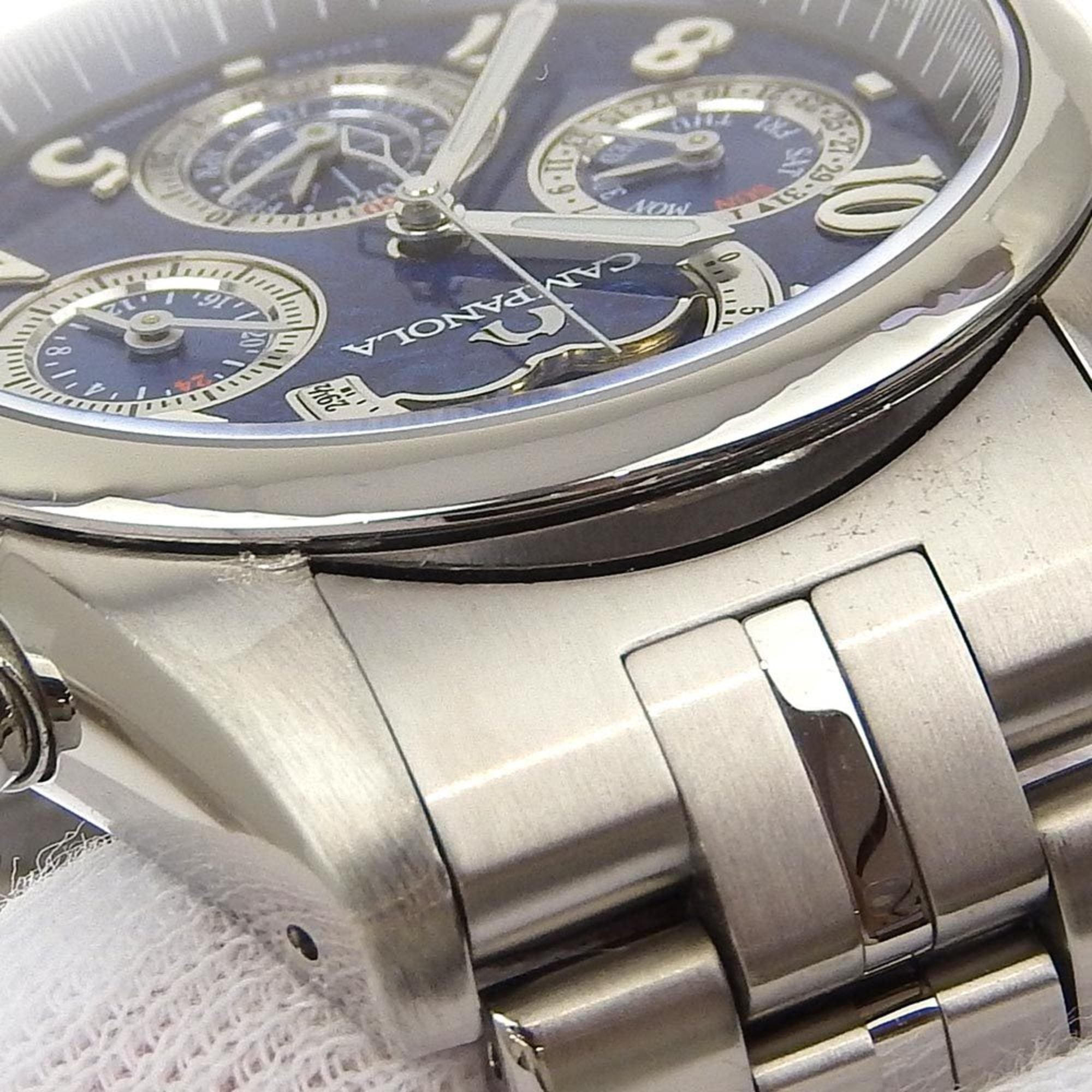 Citizen Campanola Watch Moon Face 6771-T010750-TA Stainless Steel Quartz Blue Dial Men's S111624325 — Good