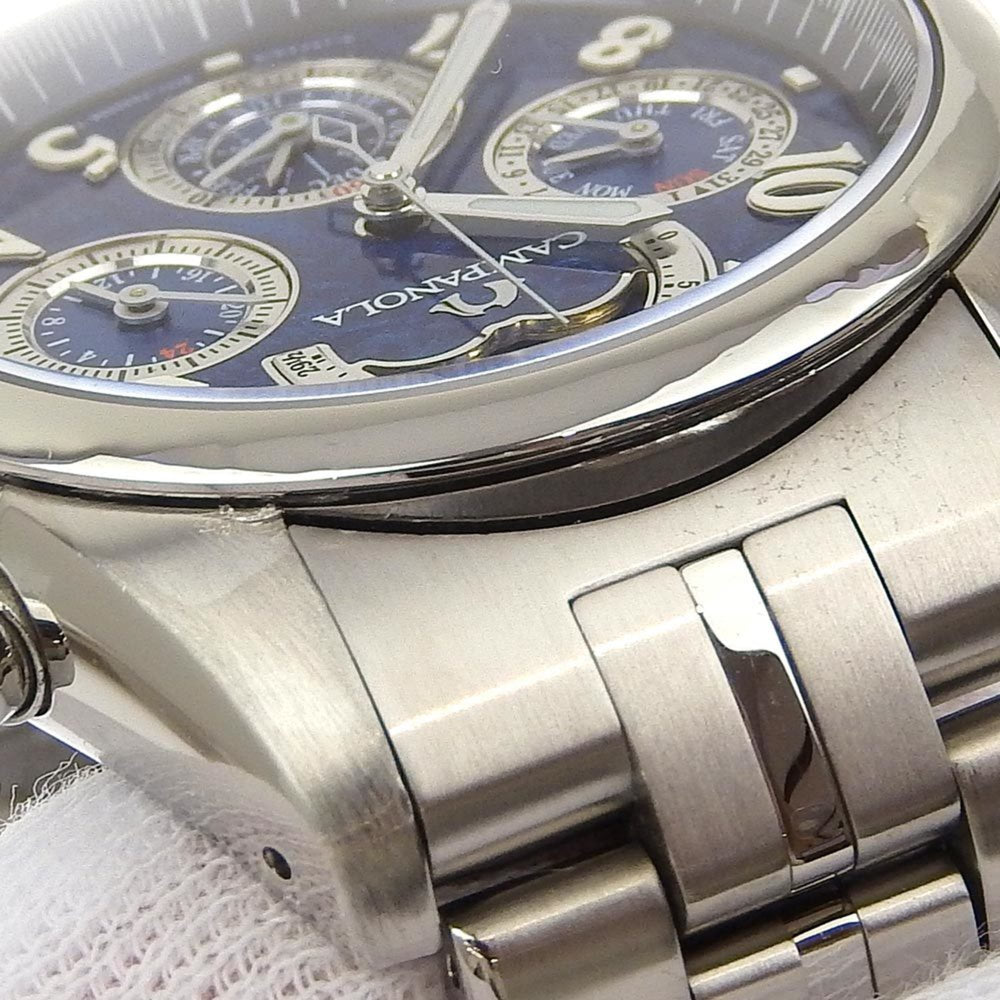 Citizen Campanola Watch Moon Face 6771-T010750-TA Stainless Steel Quartz Blue Dial Men's S111624325 — Good