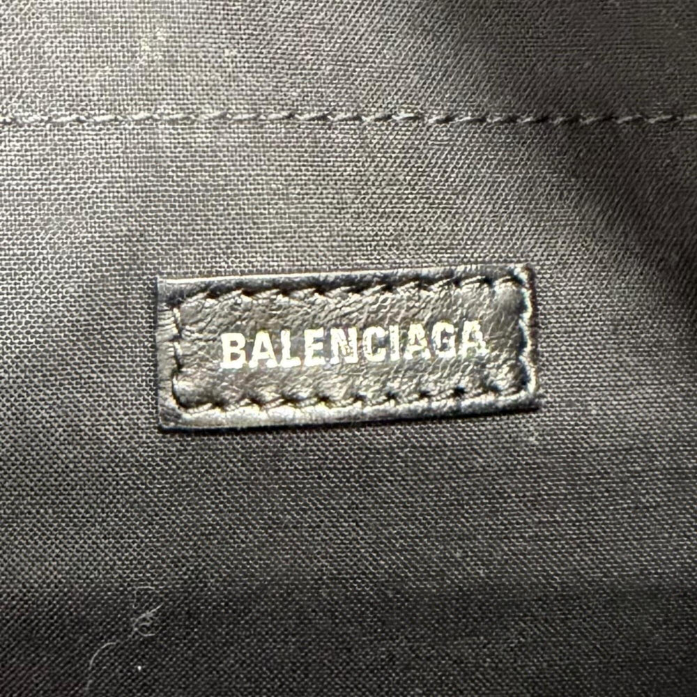BALENCIAGA 806459 MONACO Arena Calfskin Chain Shoulder Bag, White with Silver Hardware, Women's, Dust Bag — Like New