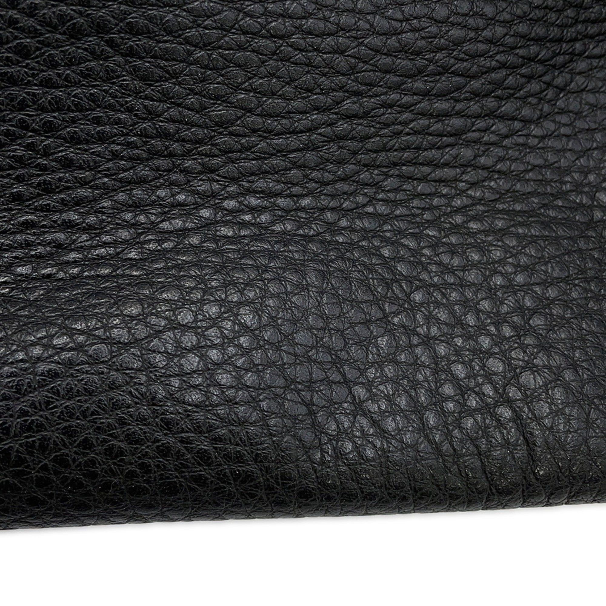 Prada Vitello Dino Leather Tote Bag 1BG006 PRADA Black 2-Way