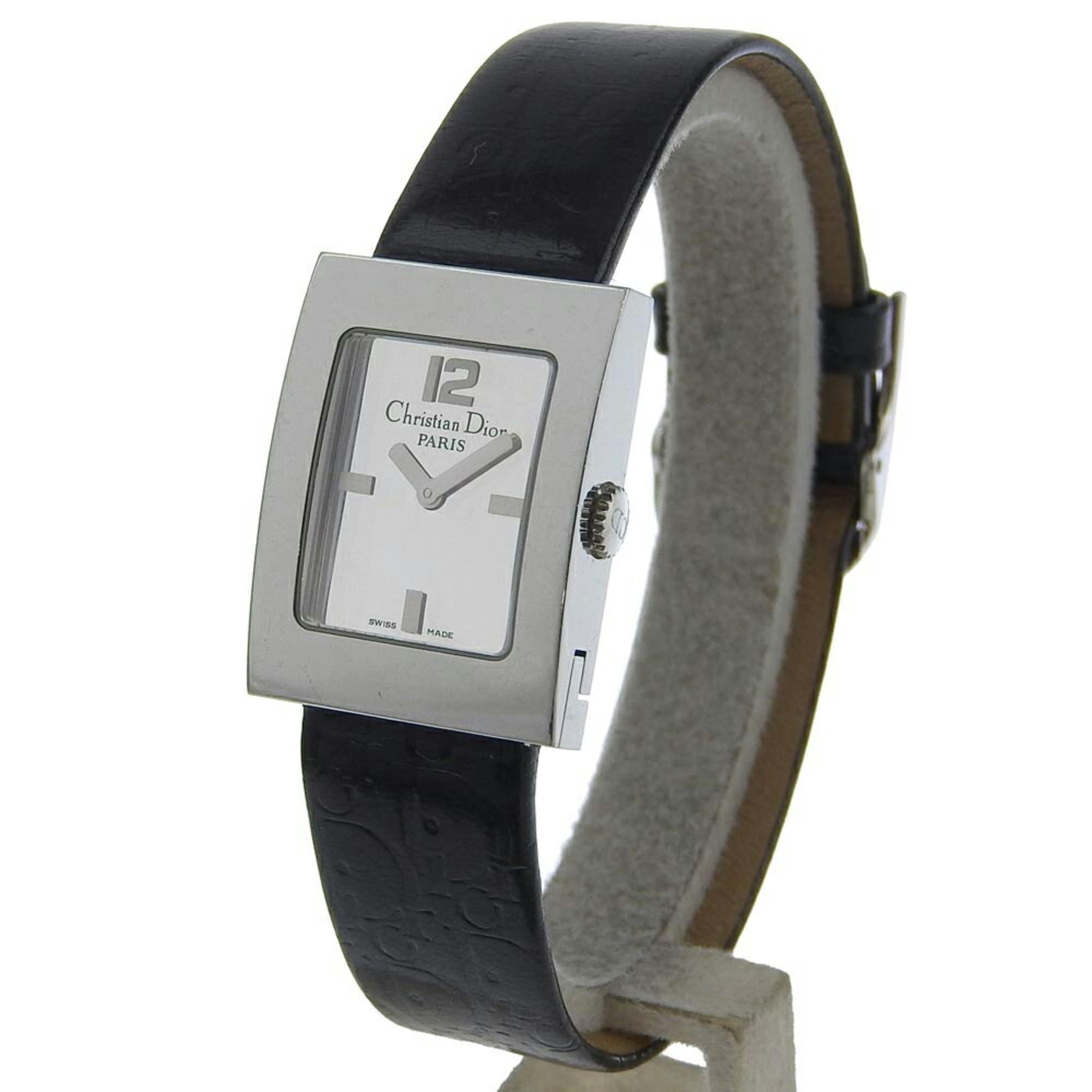 Christian Dior Malice D78 109 Mirror Dial SS Leather Quartz 19mm Women's 2 Hands — Good