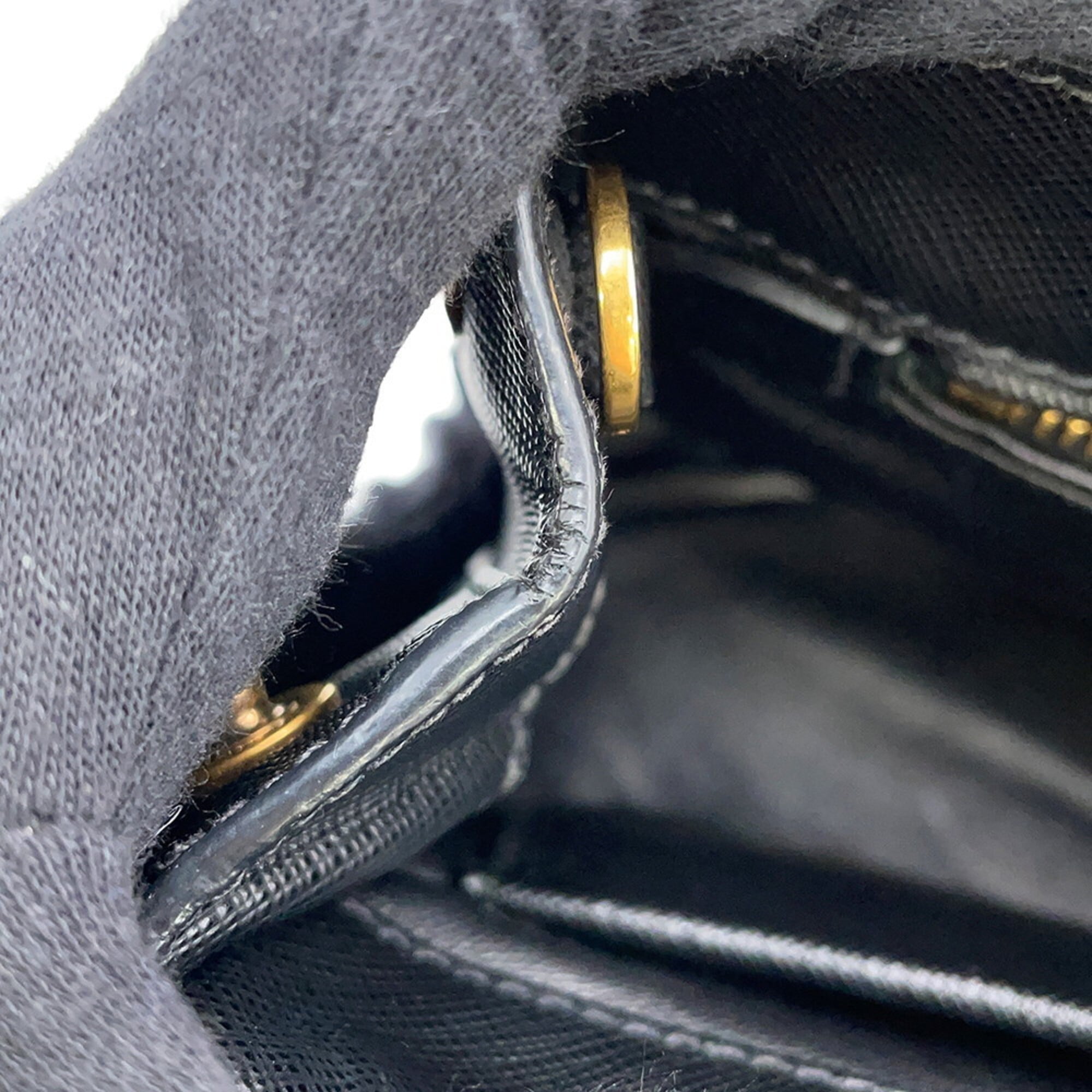 Prada Galleria Small Studded Saffiano Leather Handbag 1BA896, Black, 2-Way