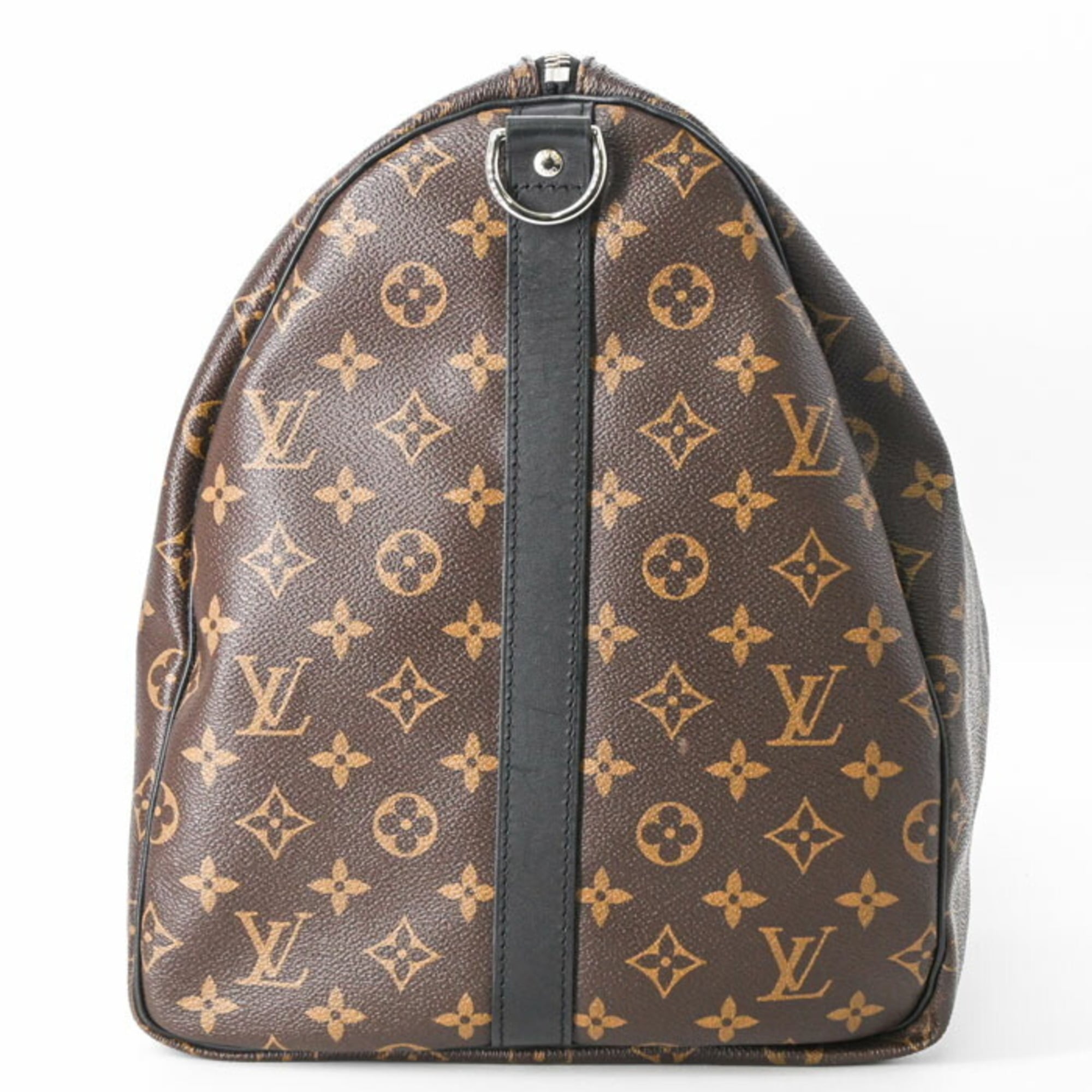LOUIS VUITTON Louis Vuitton Boston Bag Monogram Macassar Keepall Bandouliere 55 Brown M56714 — Like New