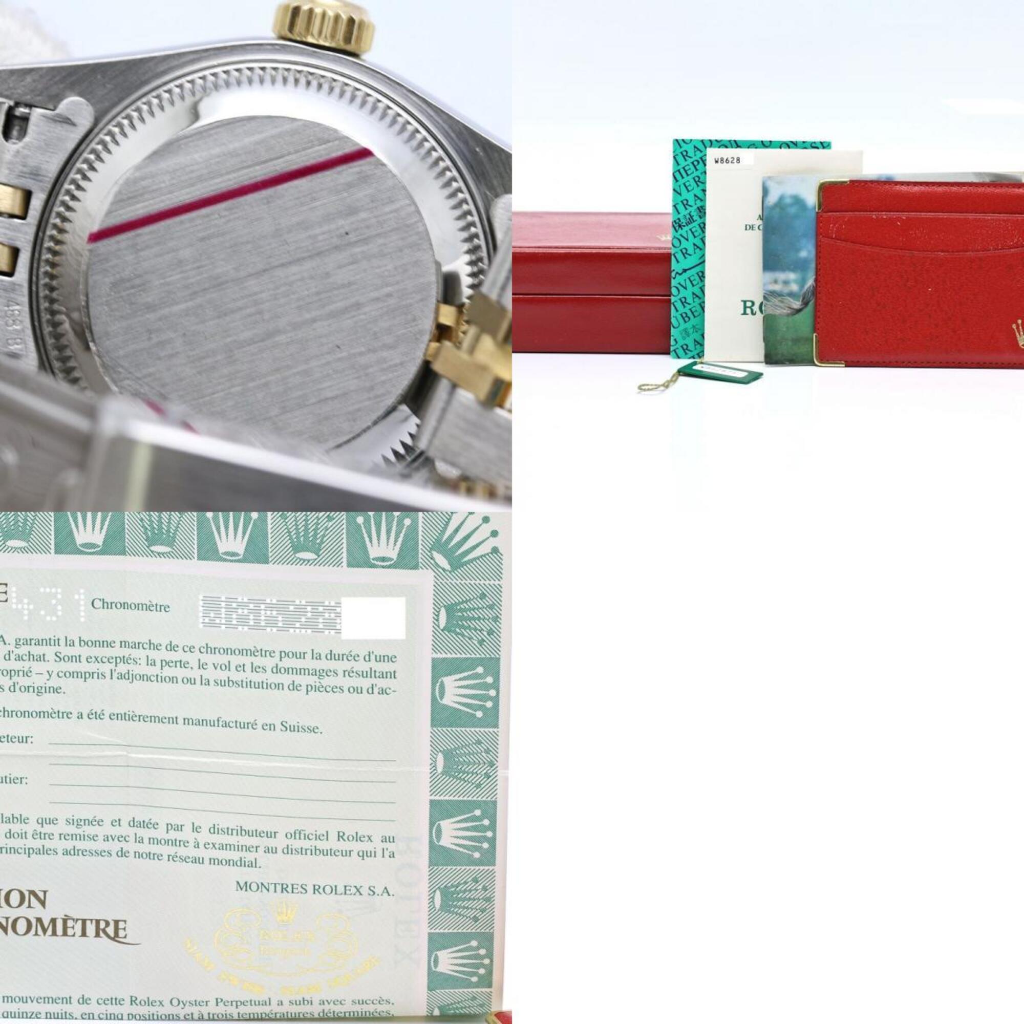 ROLEX Datejust 10P Diamond Houndstooth Gold 69173G Women's Watch 40548 — Good