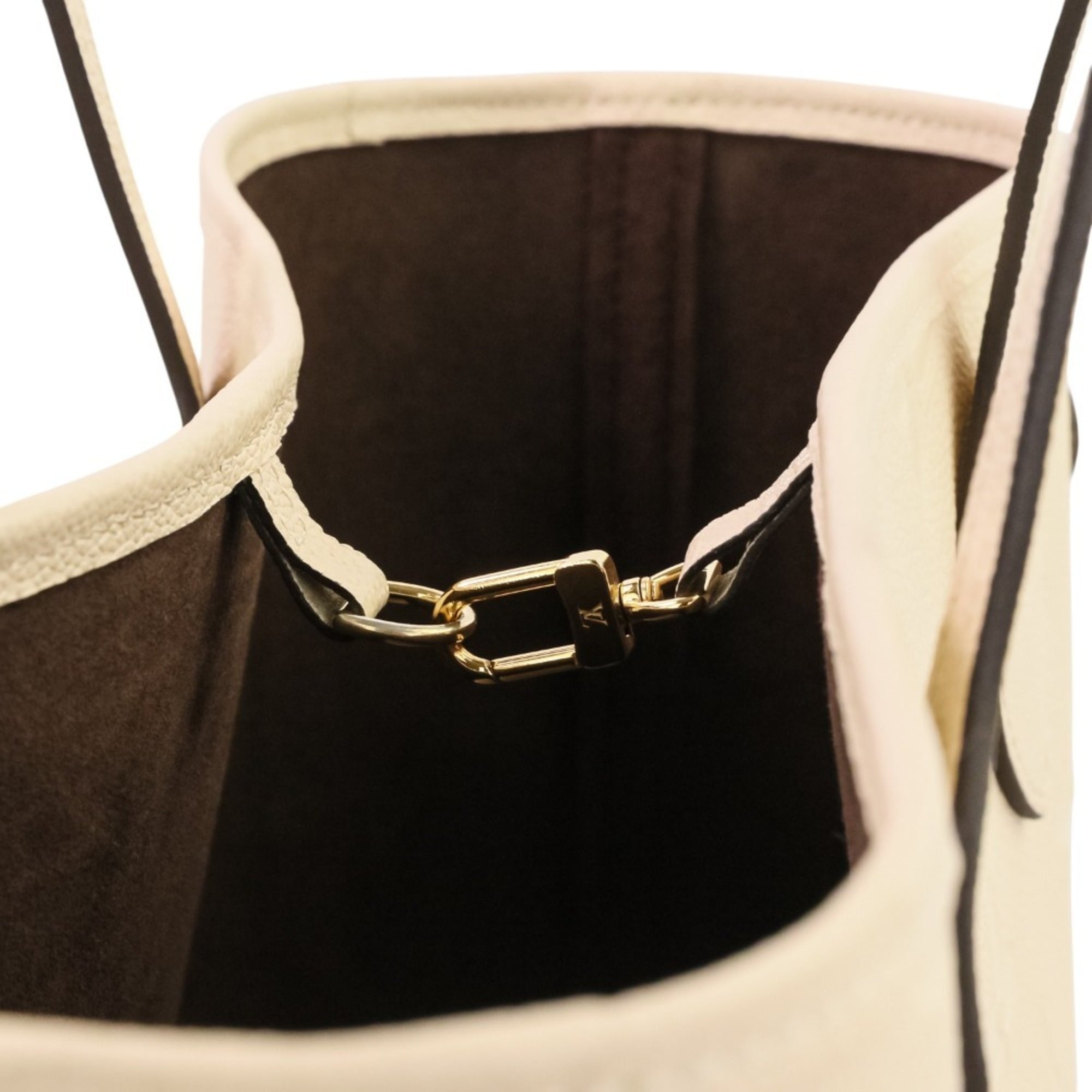 LOUIS VUITTON Monogram Empreinte Neverfull MM Tote Bag M46676 Crème Women's — Like New